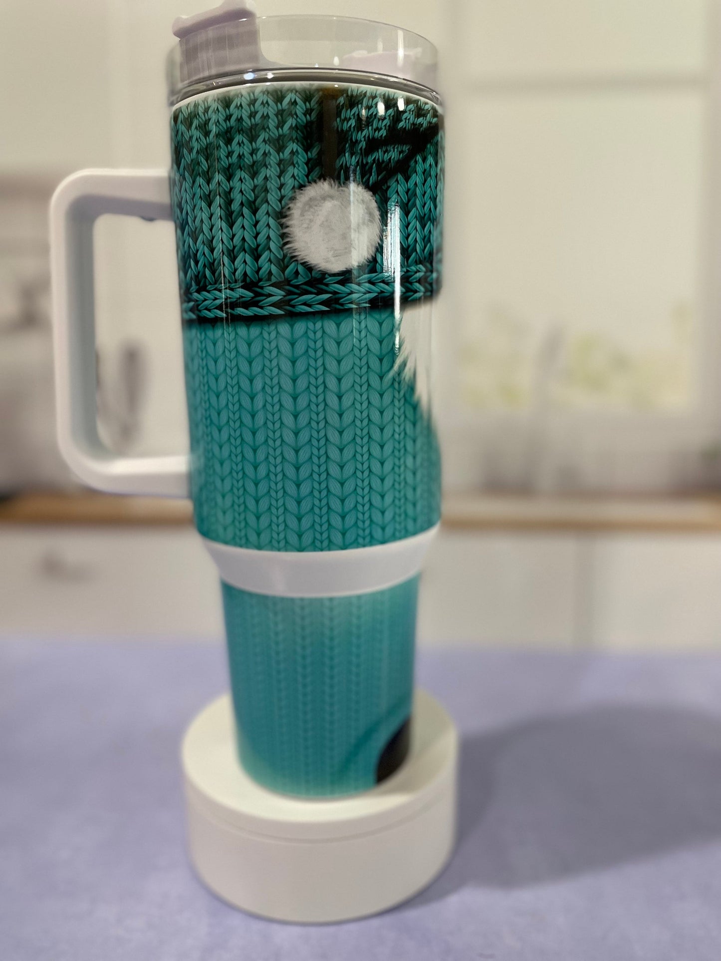 40 oz tumbler with handle | Gnome in a sweater