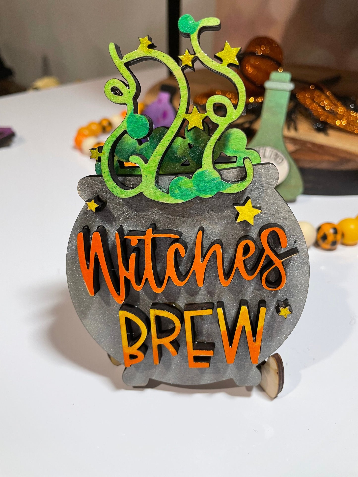 Halloween Tiered Tray Decor #3 | Tier Tray Decor| Halloween decor | Mini signs for Halloween| Witches Brew | Poison