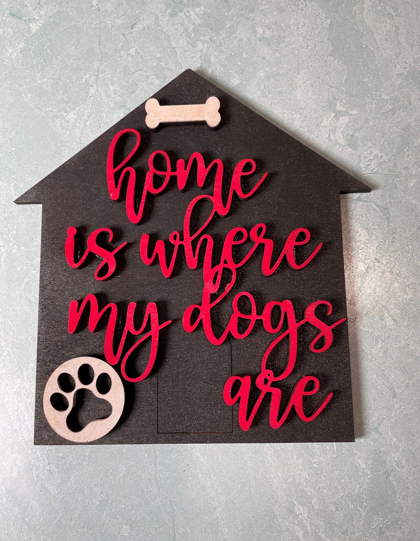 Tiered tray decor | love my dogs | mini signs | farmhouse decor