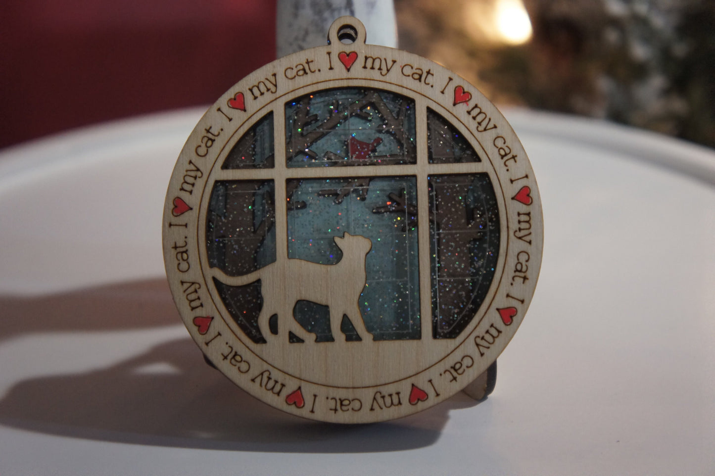 I love my cat | I love my cats ornament | Christmas decoration
