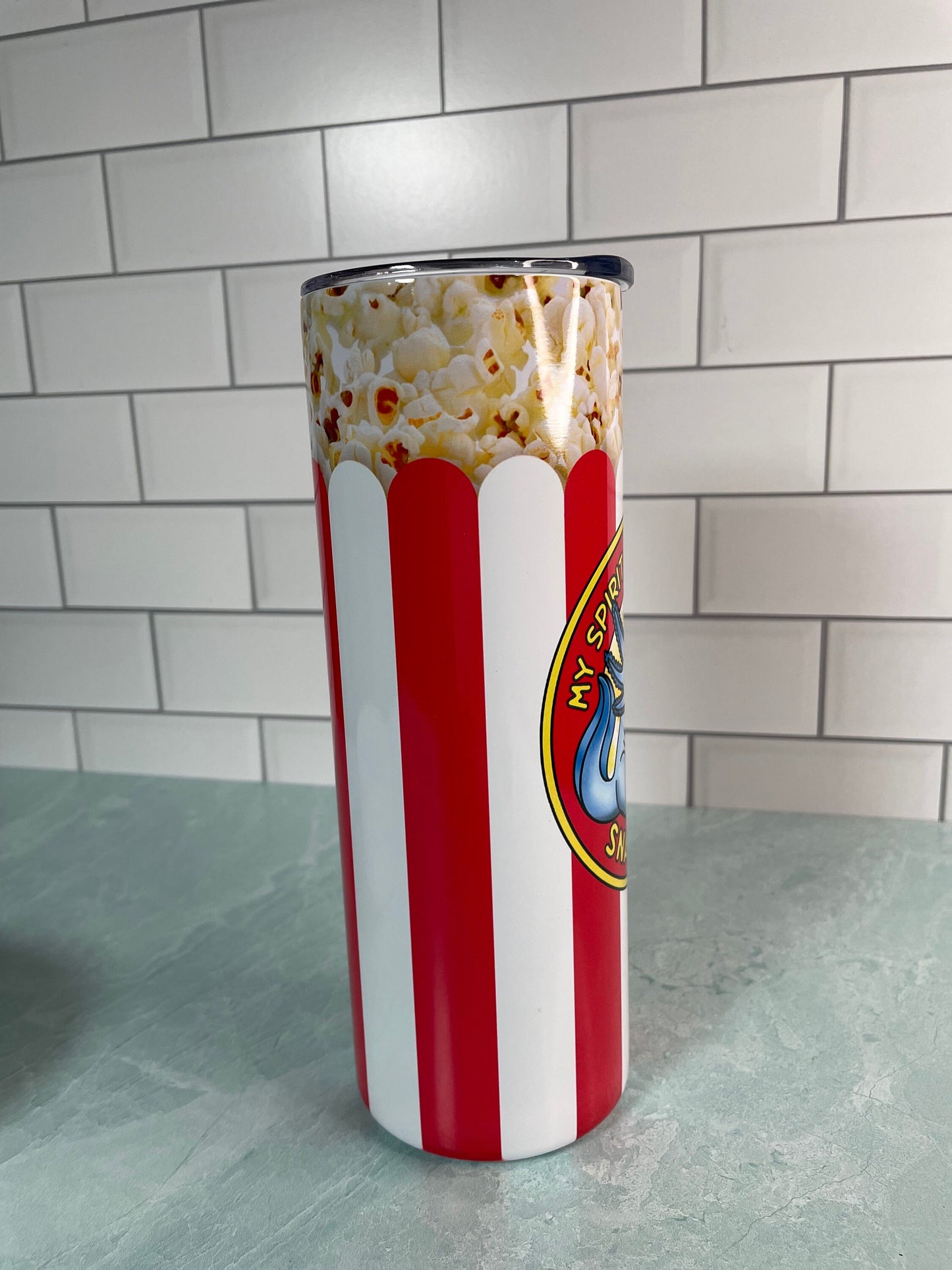Snaxalotl 20 oz skinny tumbler