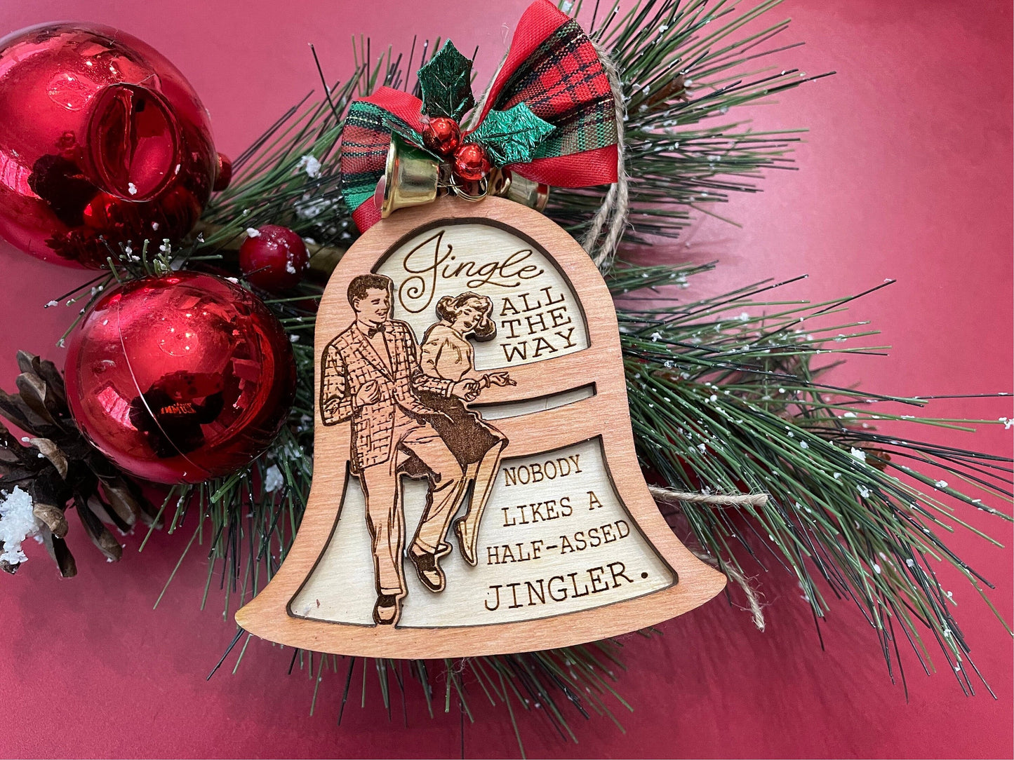 Retro funny Christmas ornaments