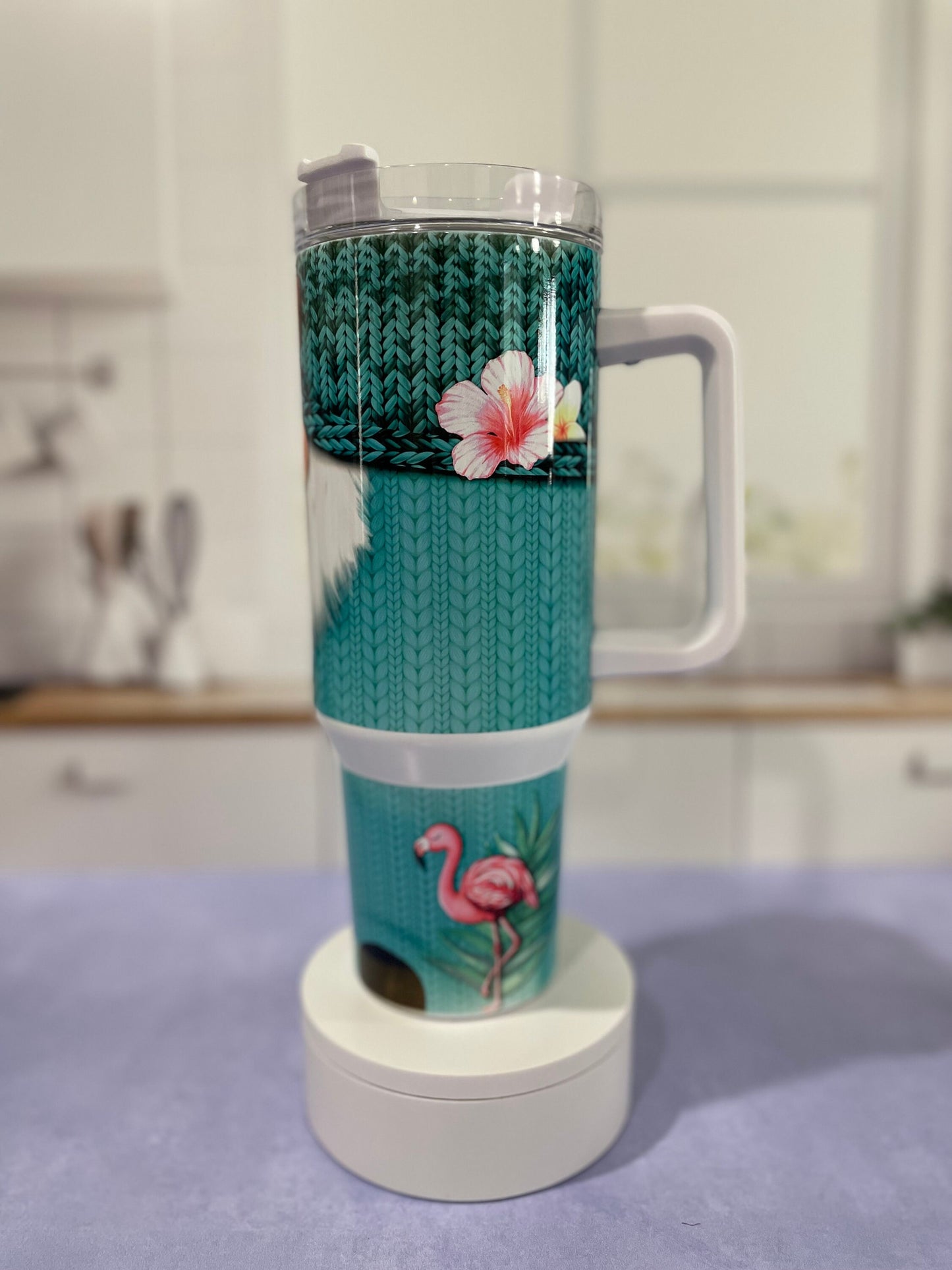 40 oz tumbler with handle | Gnome in a sweater