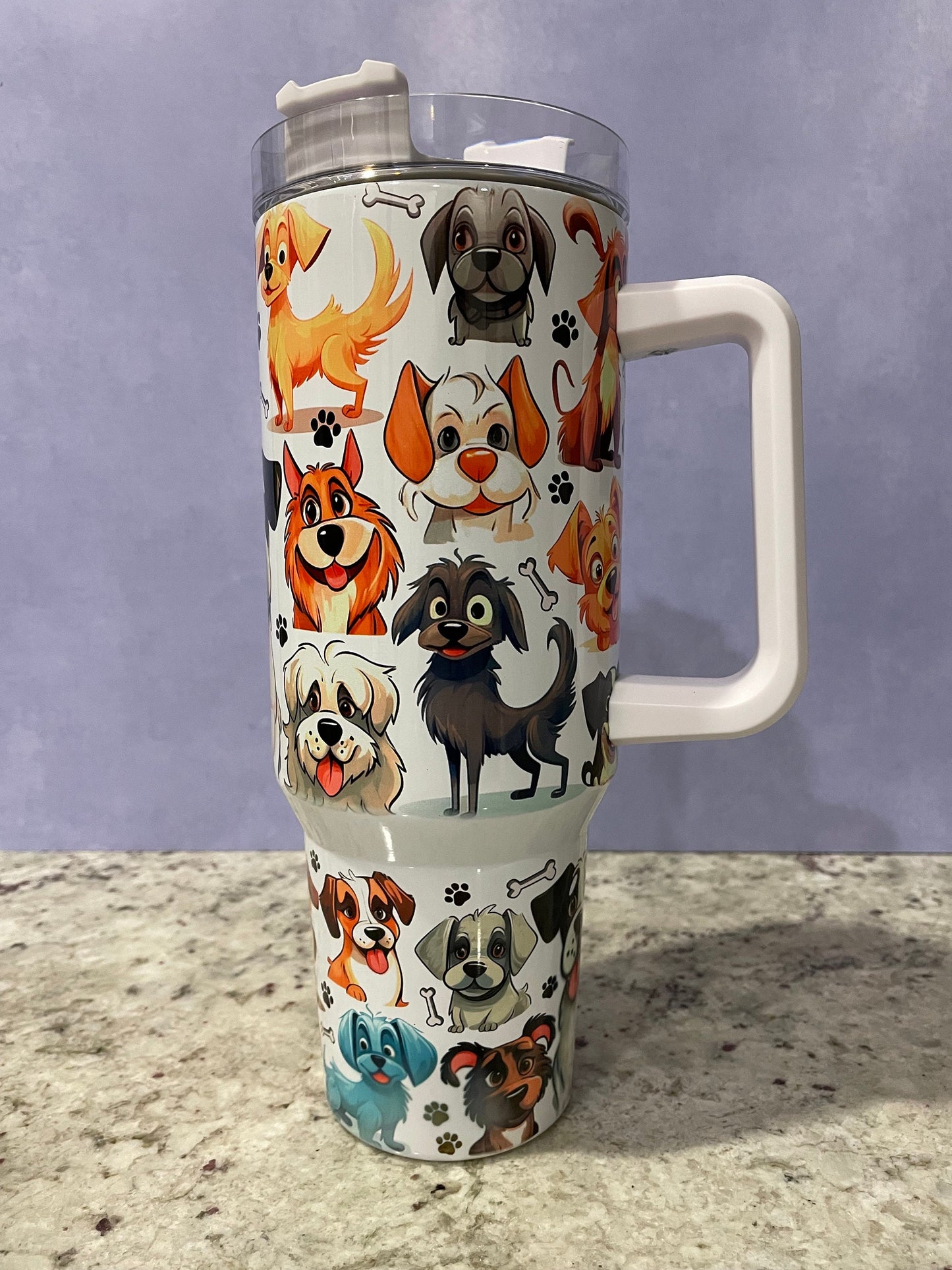 40 oz tumbler with handle | Dogs, dogs and more dogs