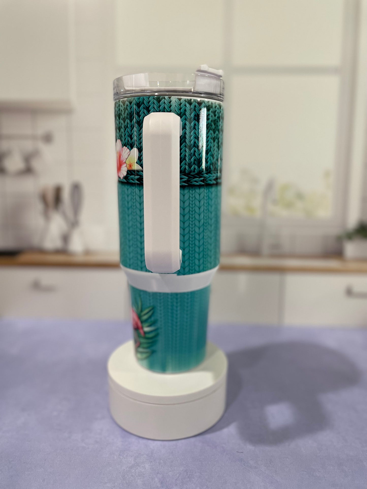 40 oz tumbler with handle | Gnome in a sweater