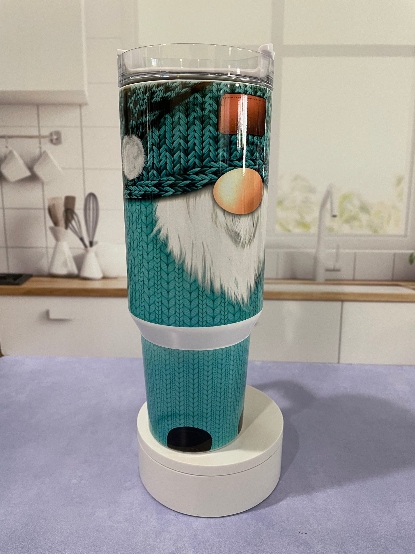 40 oz tumbler with handle | Gnome in a sweater