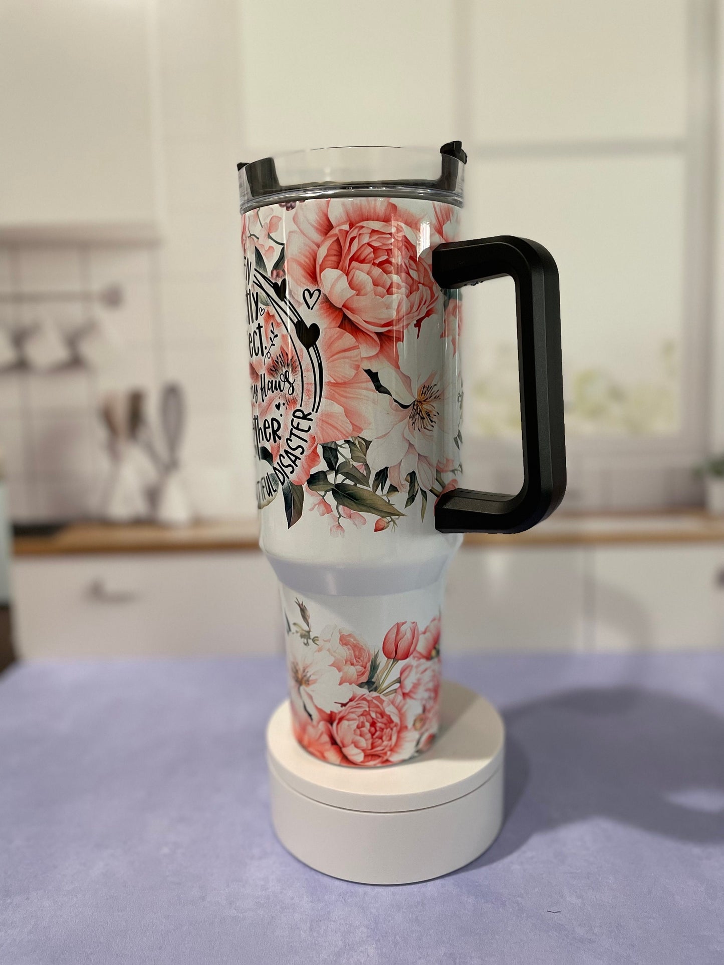 40 oz tumbler with handle | Beautifully broken, perfectly imperfect
