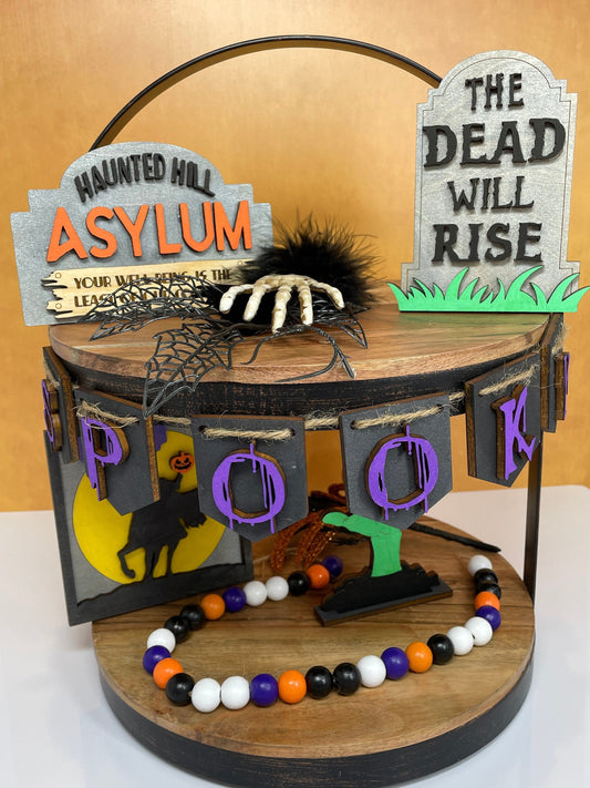 Halloween Tiered Tray Decor