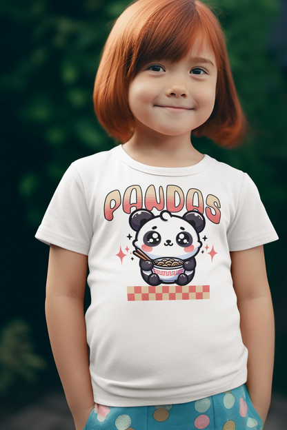 Infant bodysuit or Toddler t-shirt with Panda design