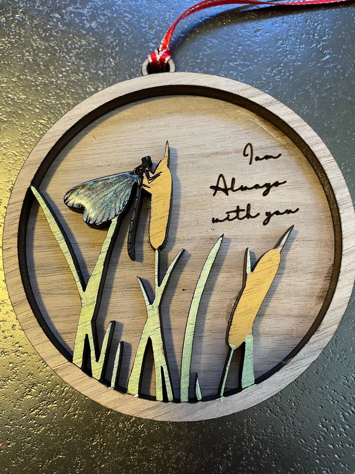 I am Always With You Ornament with Dragonfly | Memorial | Remember a loved one