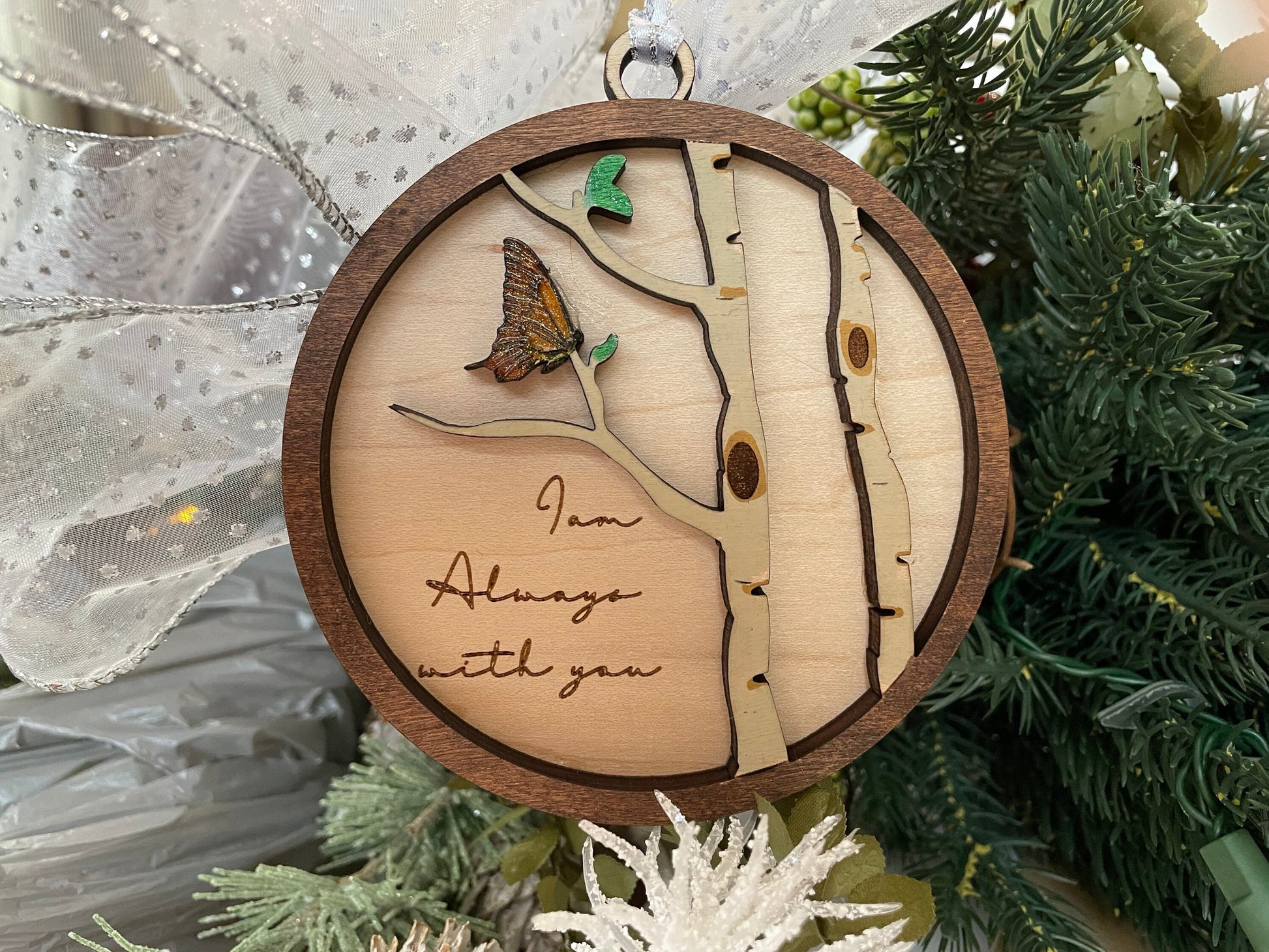 Butterfly Always With You Ornament | Memorial gift