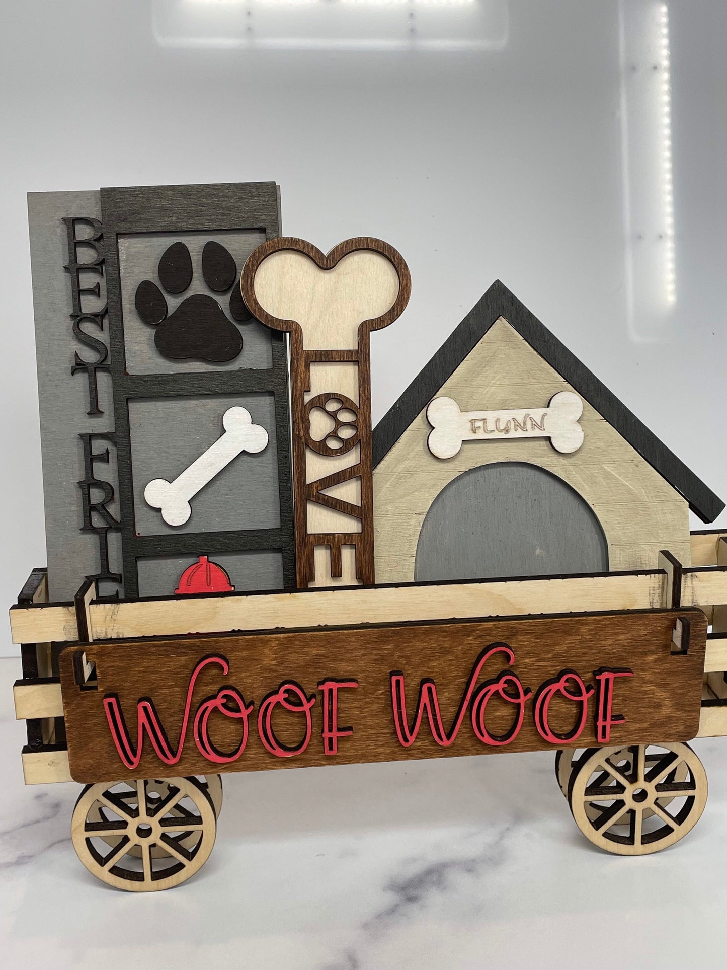 Tiered Tray/Farmhouse Wagon with Dog Theme