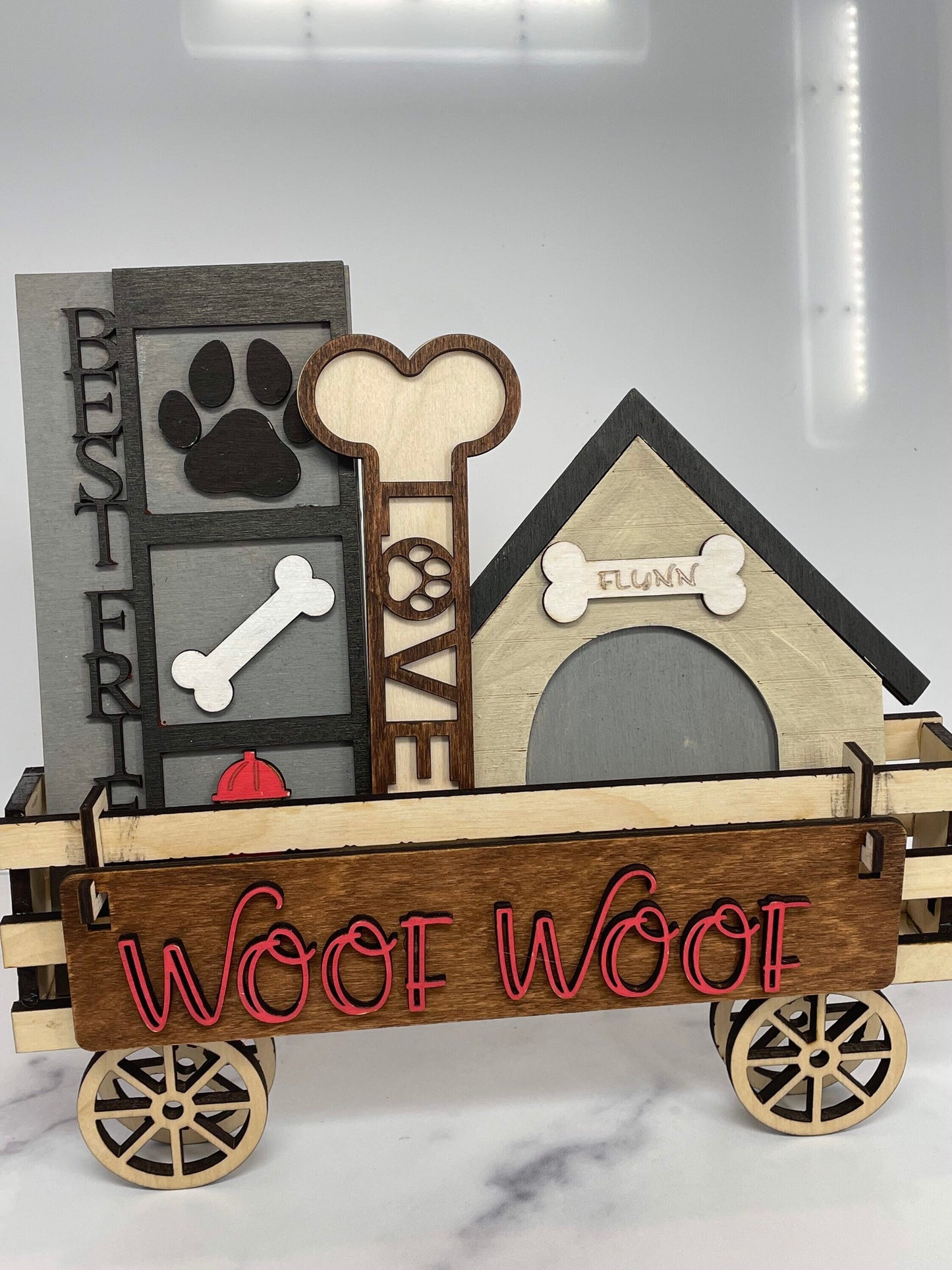 Tiered Tray/Farmhouse Wagon with Dog Theme