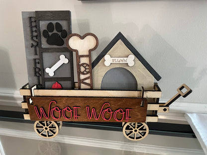 Tiered Tray/Farmhouse Wagon with Dog Theme