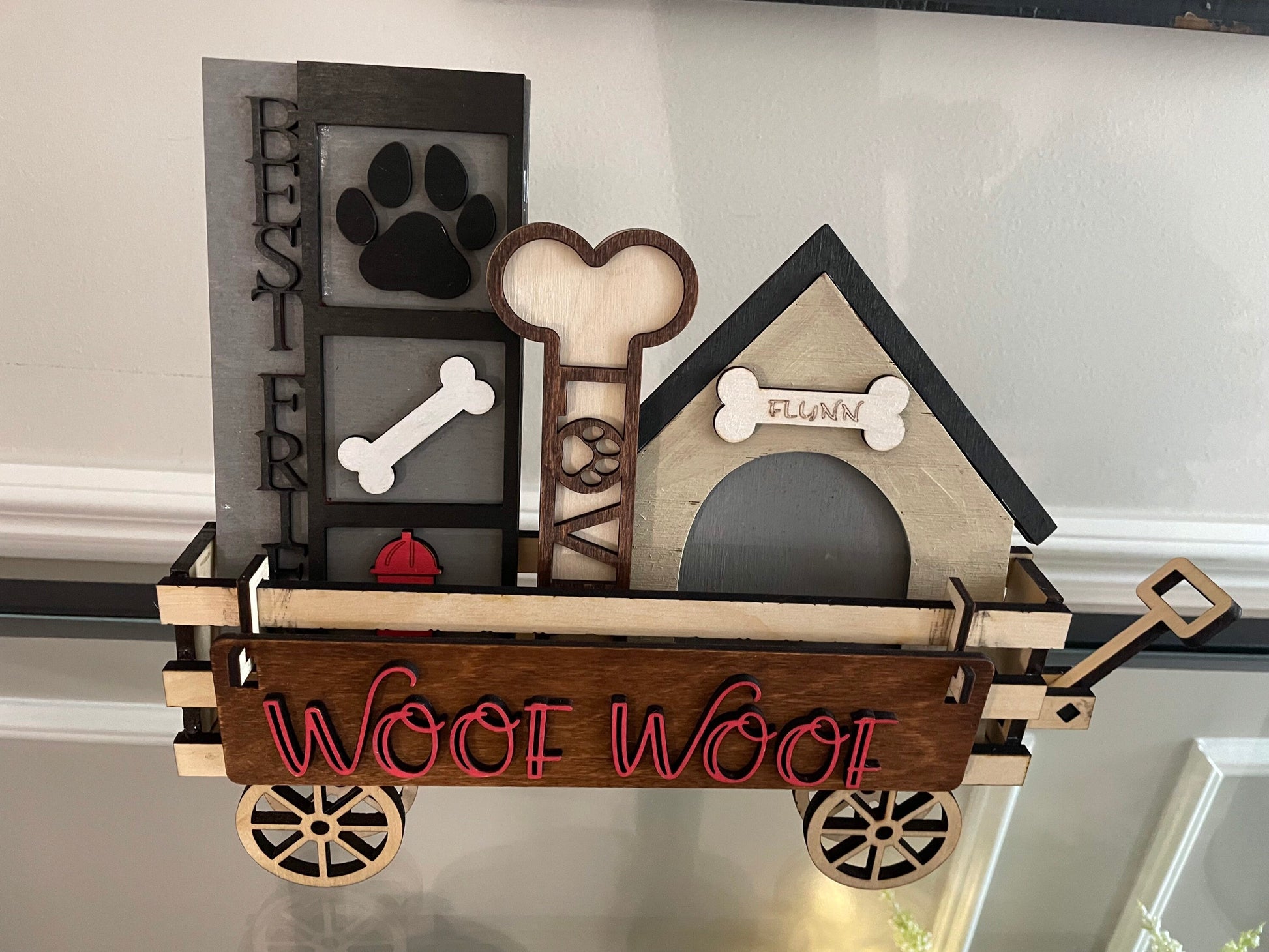 Tiered Tray/Farmhouse Wagon with Dog Theme