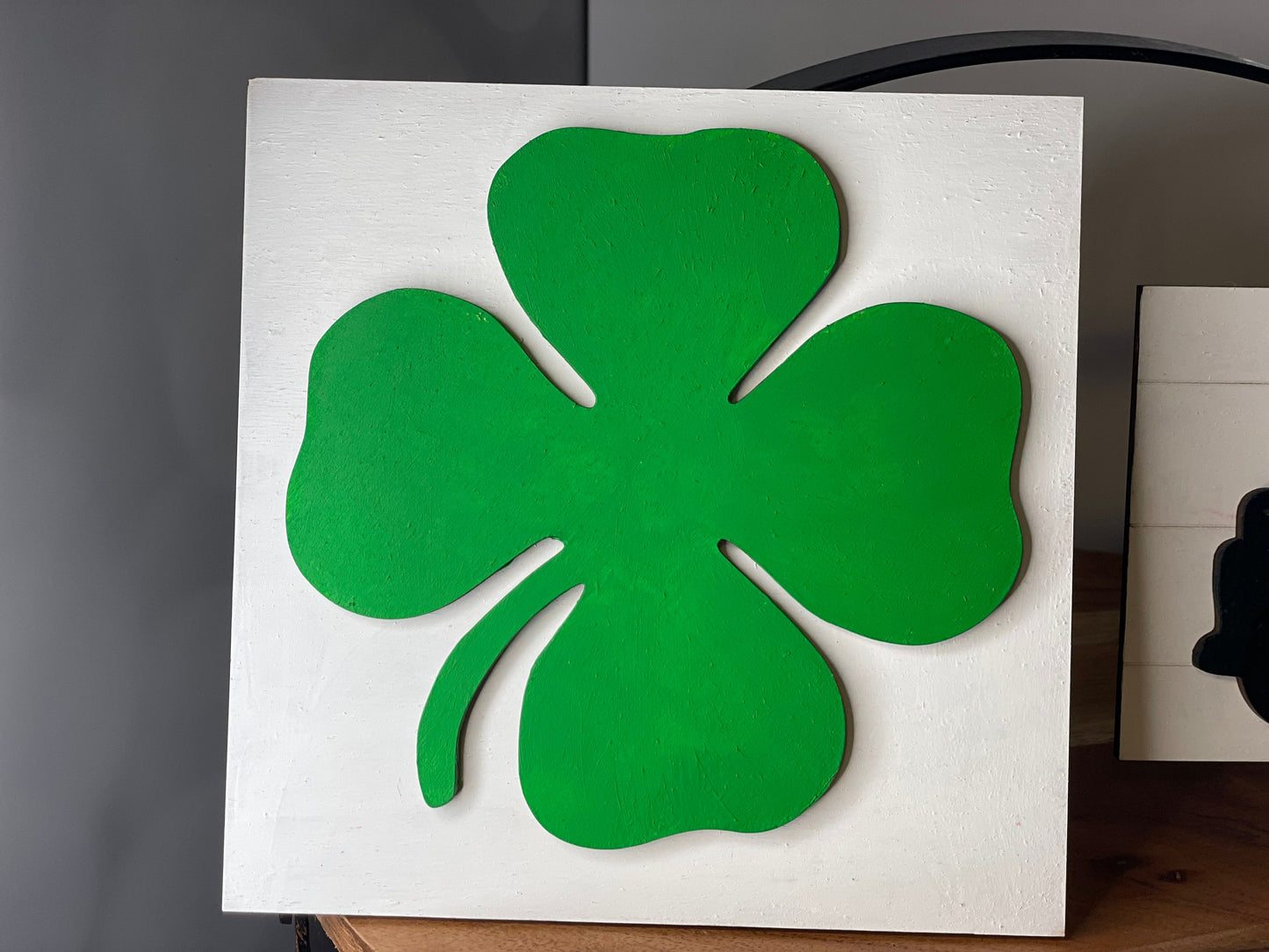 St. Patrick's Day tiered tray decor | mini signs