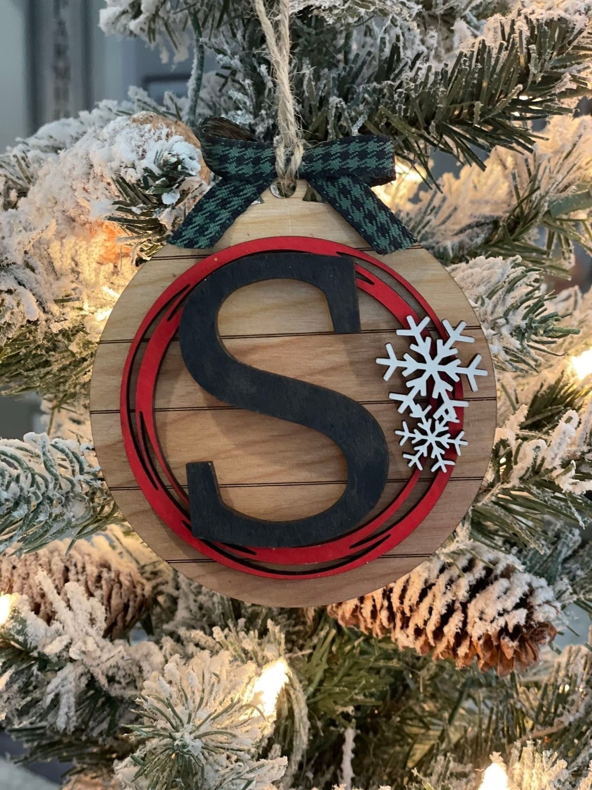 Monogram Christmas Ornament | Custom Ornament With Initial