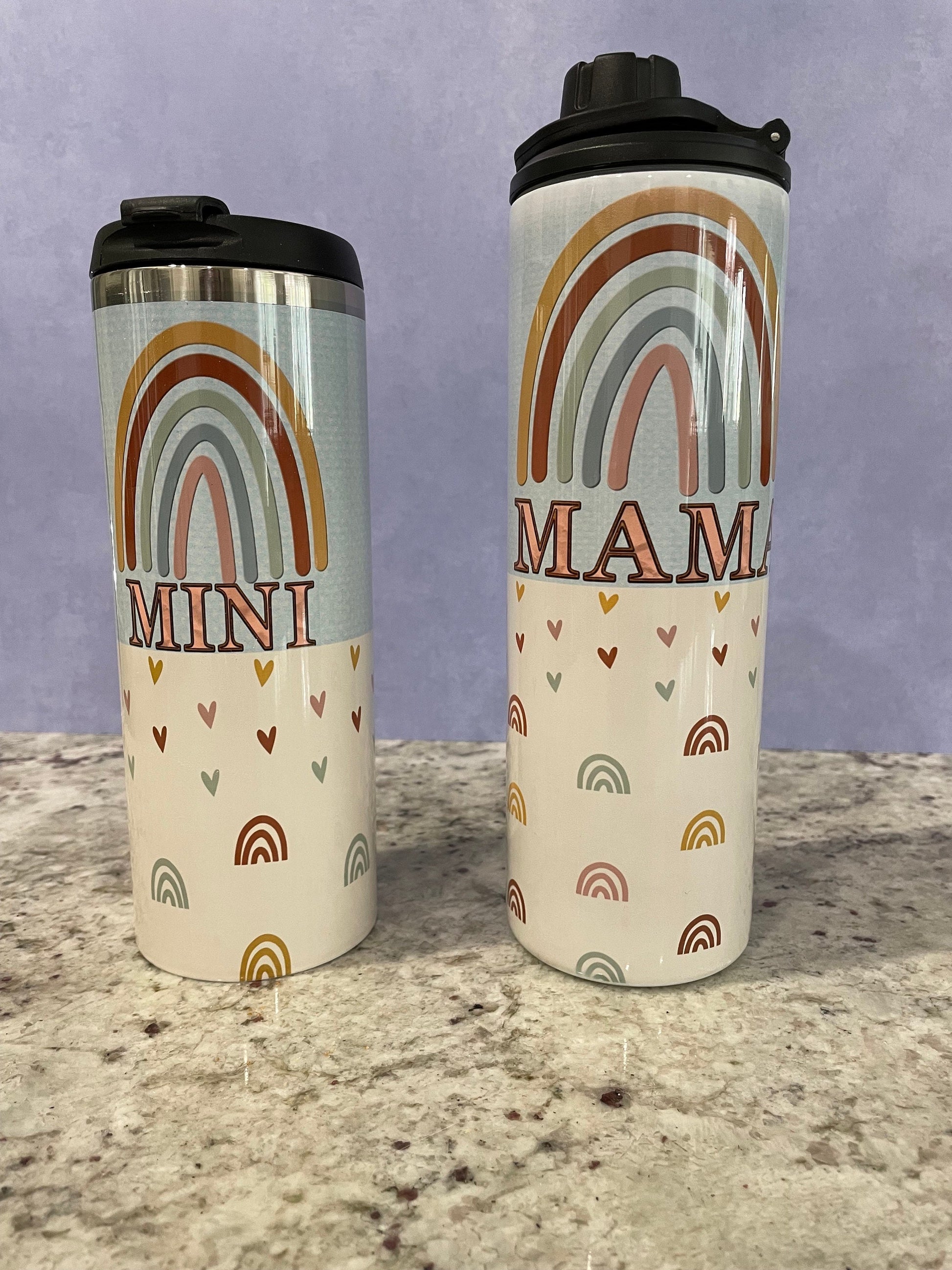 Mama and Mini double wall 20 and 14 oz tumblers