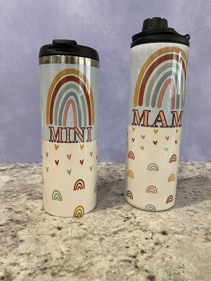 Mama and Mini double wall 20 and 14 oz tumblers