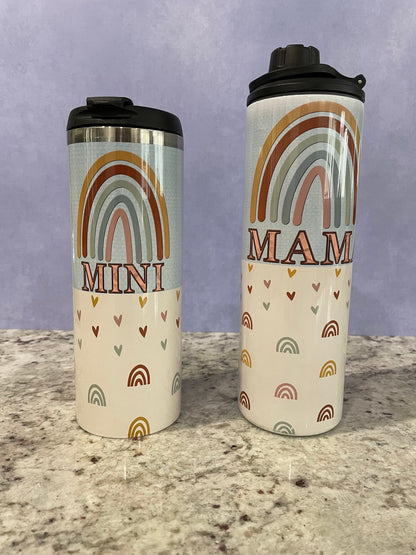 Mama and Mini double wall 20 and 14 oz tumblers