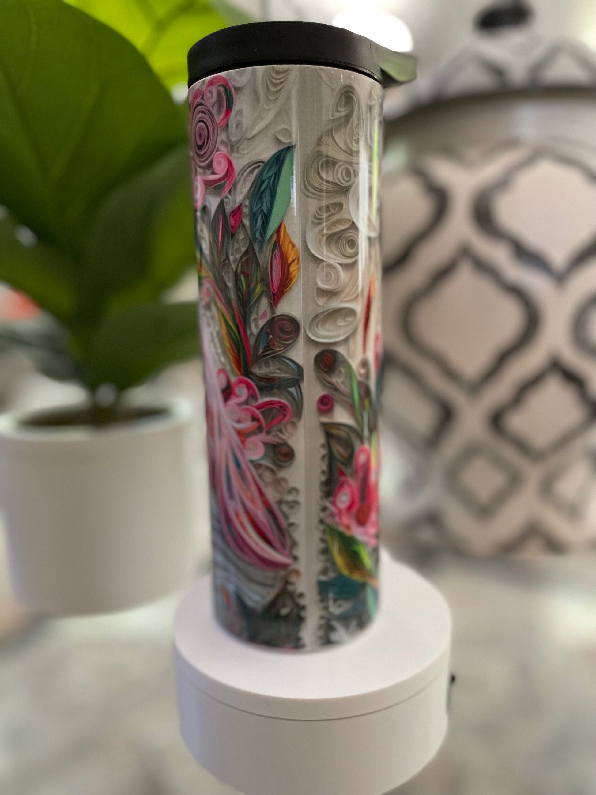 3D pink flamingo | tumbler/water bottle