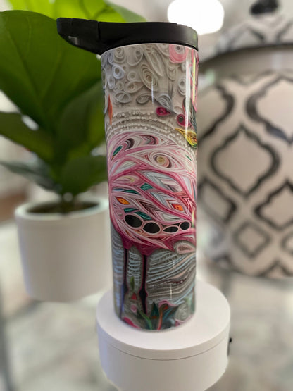 3D pink flamingo | tumbler/water bottle