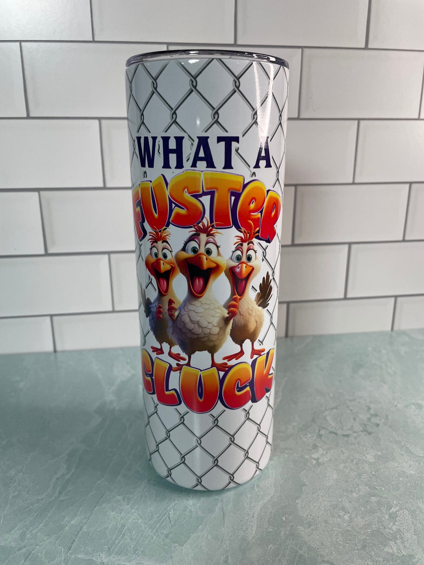 Fustercluck 20 oz skinny tumbler