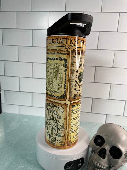 Witch themed 20 oz skinny tumbler