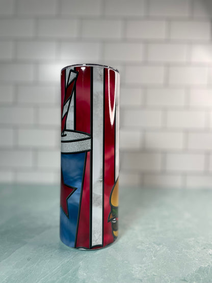 Hamburger and fries | 20 oz skinny tumbler