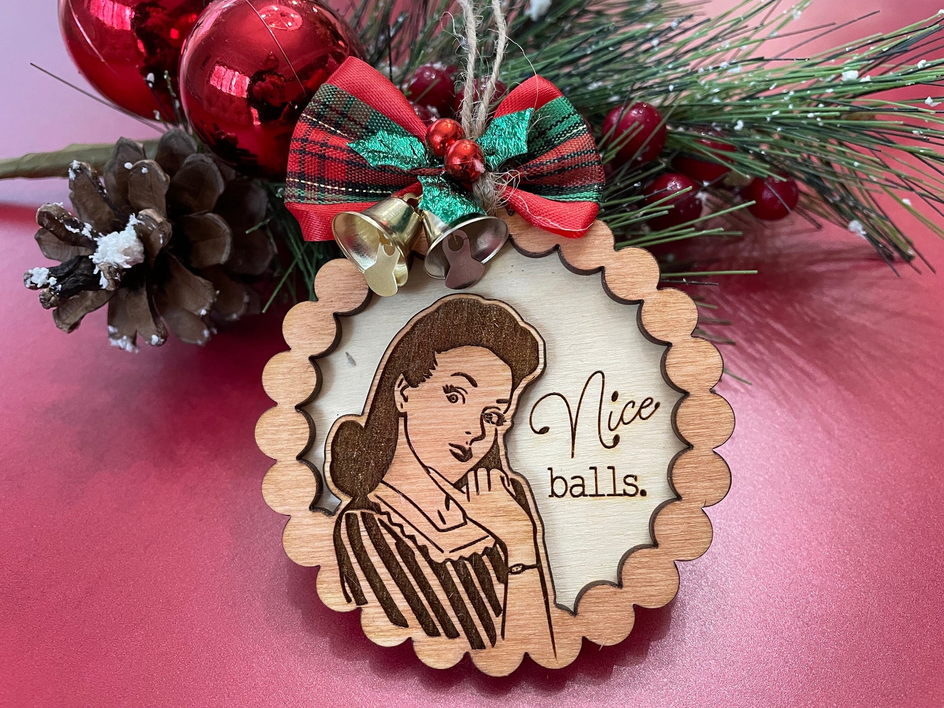 Retro funny Christmas ornaments