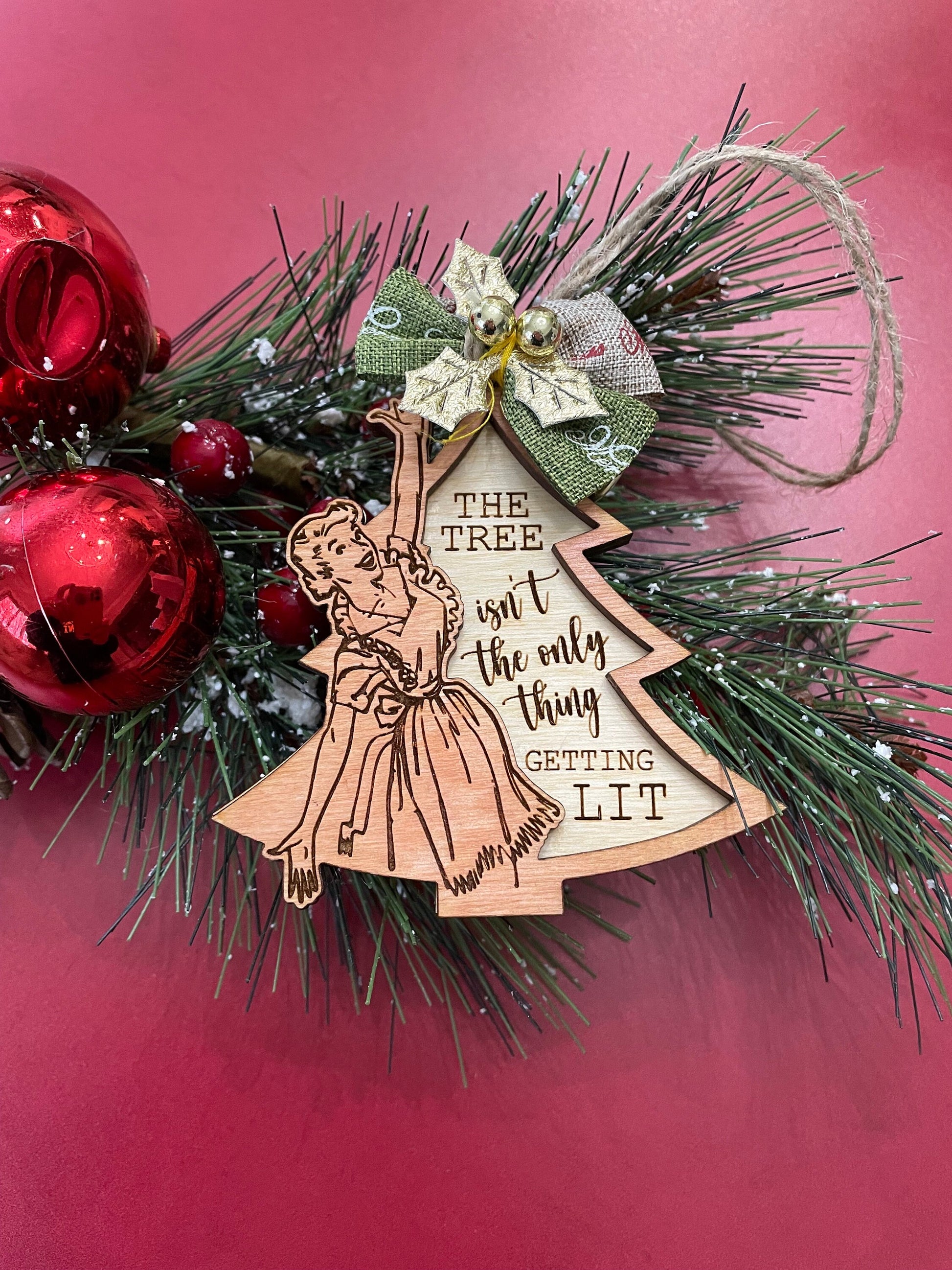 Retro funny Christmas ornaments