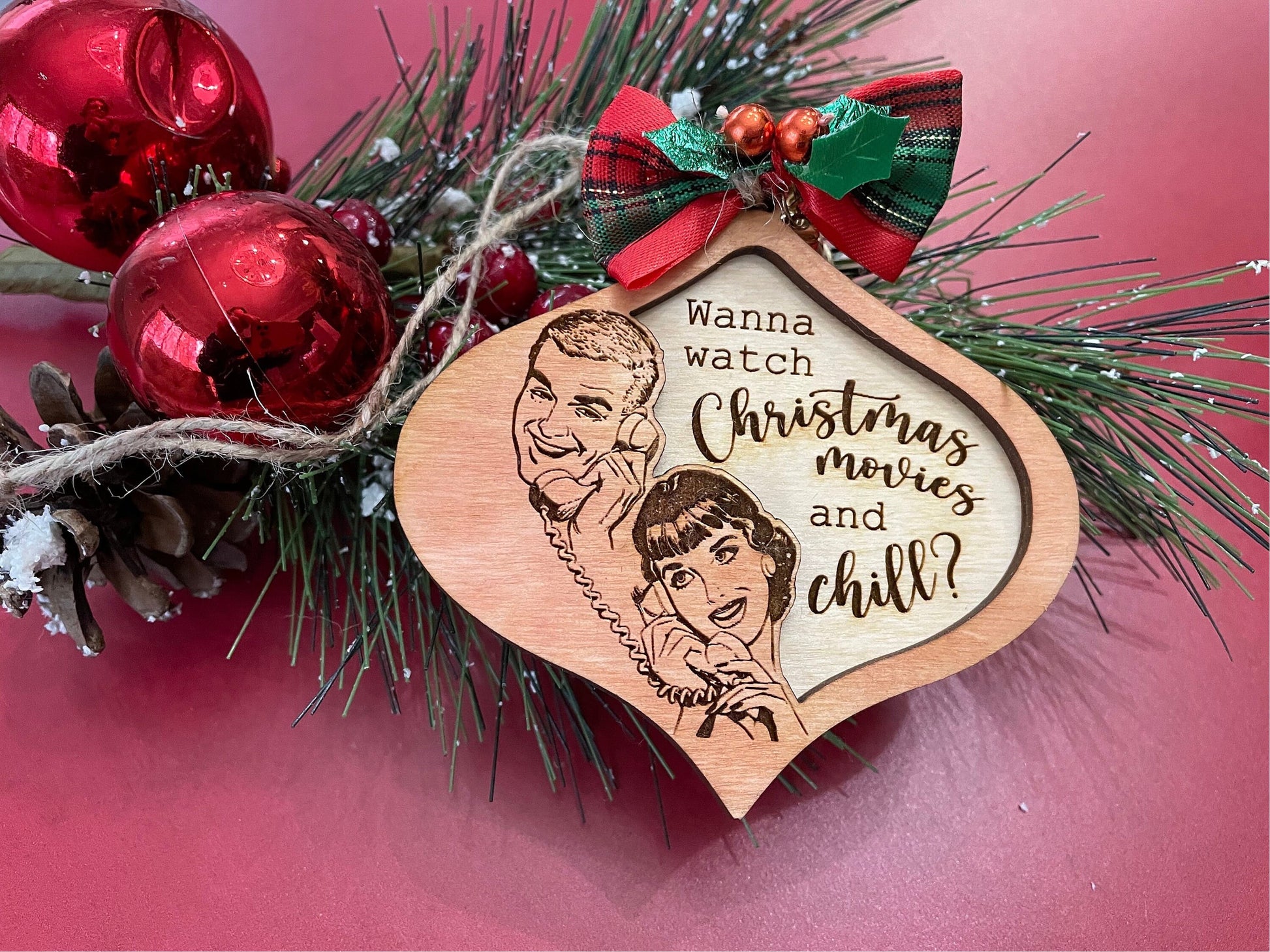 Retro funny Christmas ornaments