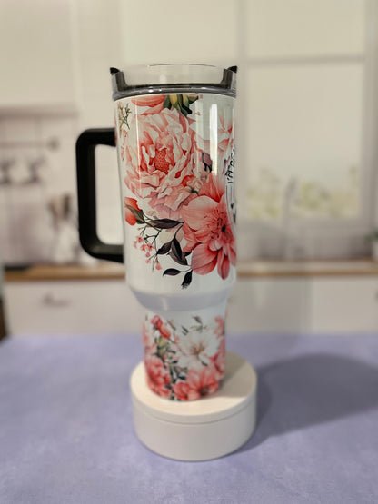 40 oz tumbler with handle | Beautifully broken, perfectly imperfect